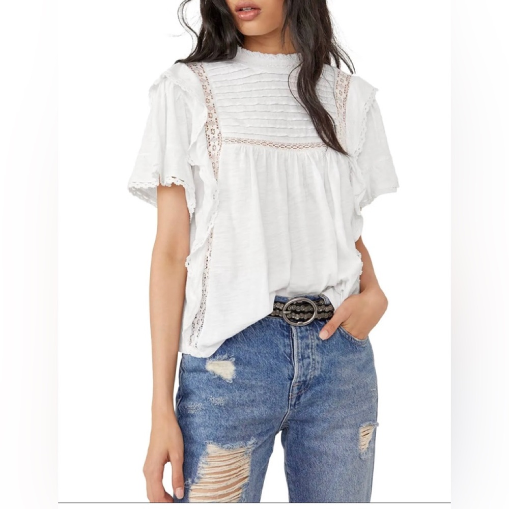 Free People Le Femme Tee in White